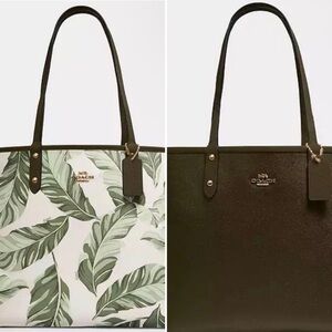 RARE/NWT Coach Reversible City Tote Limited Ed Leaf/Brown